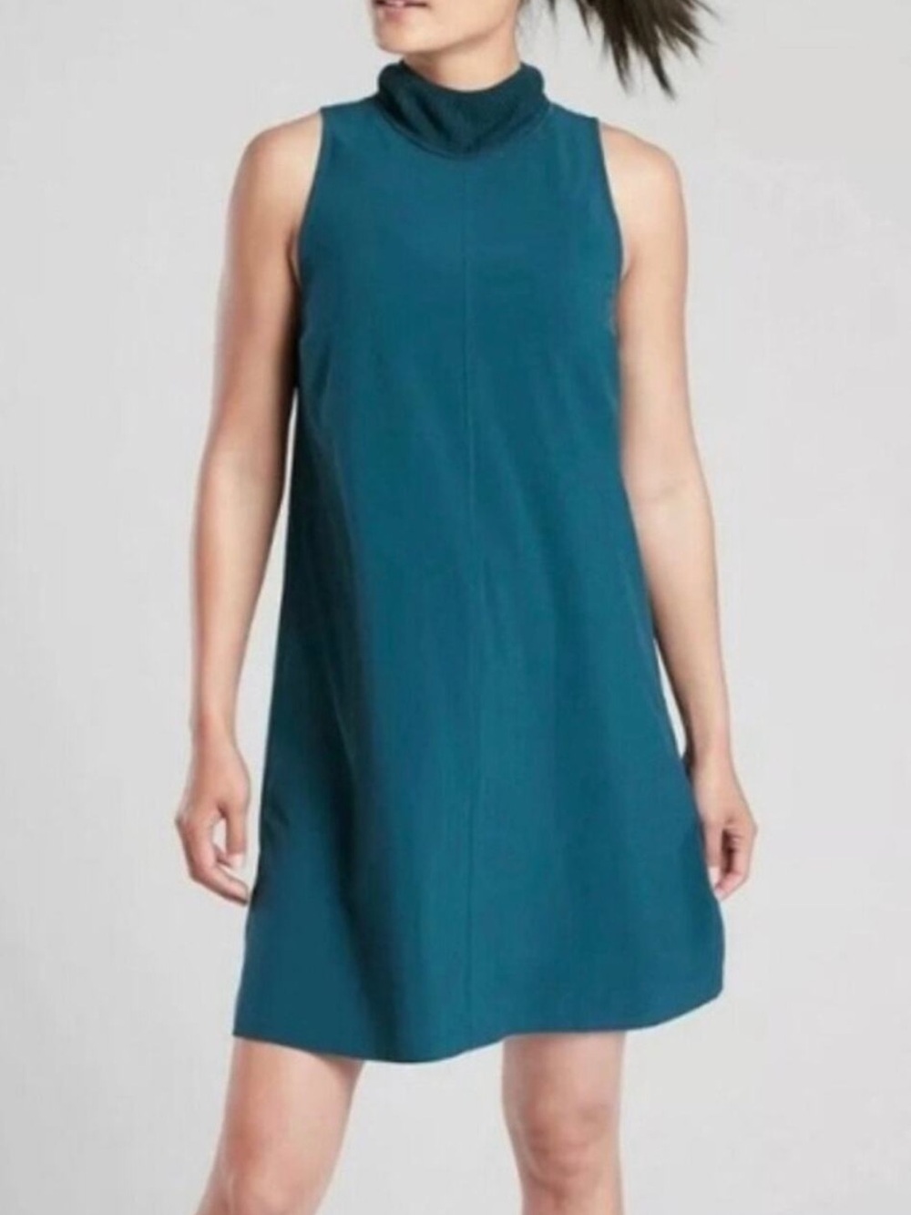 Athleta Initiative Dress Dark Teal Blue Green Women's Medium Tall